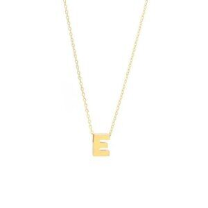 14K GOLD E INITIAL NECKLACE